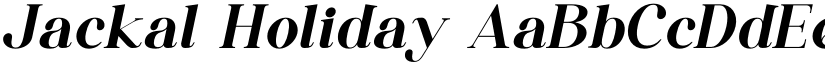 Jackal Holiday font