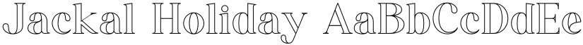 Jackal Holiday font