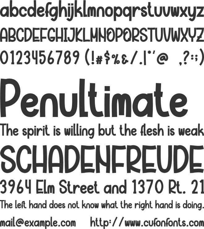 Pumpkin Handmade font preview