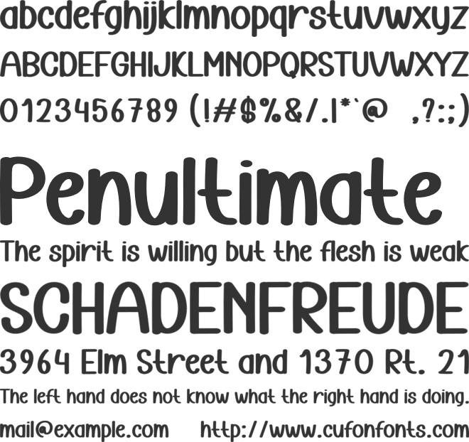 Beaches font preview