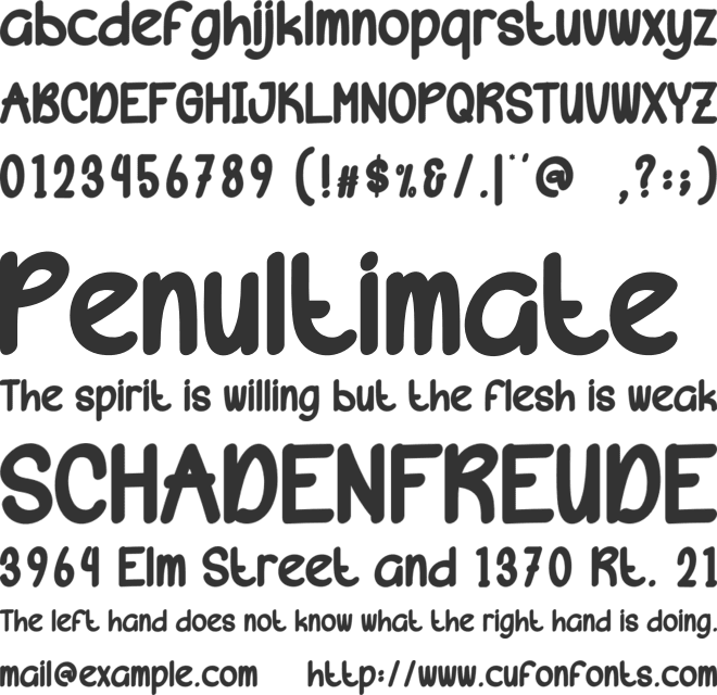 Happyweek font preview