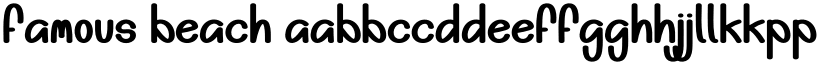 Famous Beach font