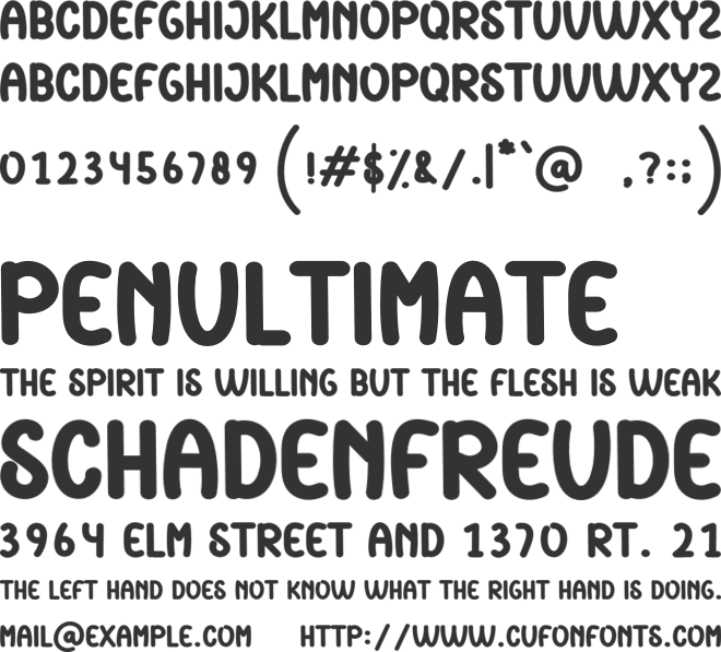 Door Price font preview