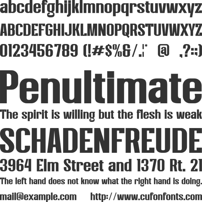 Alletich font preview