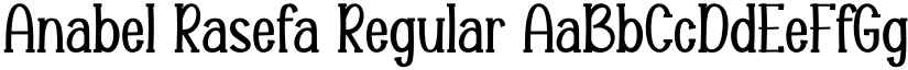 Anabel Rasefa Regular font
