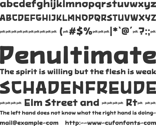 MUSER DRINK trial font preview