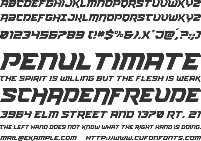 Renegent font preview