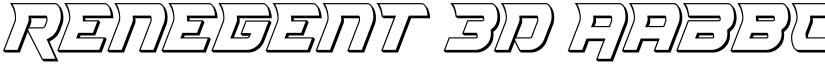 Renegent 3D font