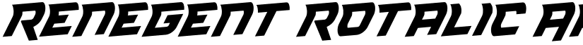 Renegent Rotalic font