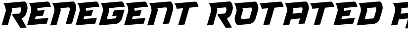 Renegent Rotated font
