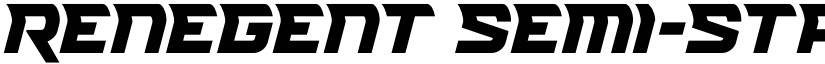 Renegent Semi-Straight font