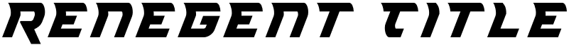 Renegent Title font