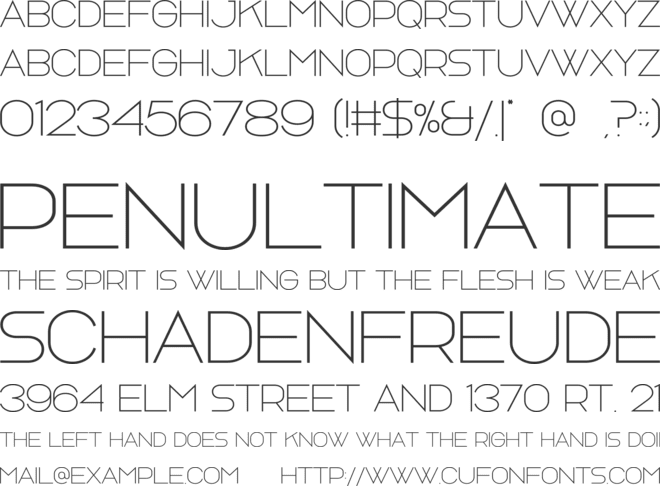 Rosewind font preview