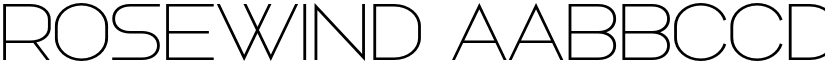 Rosewind font