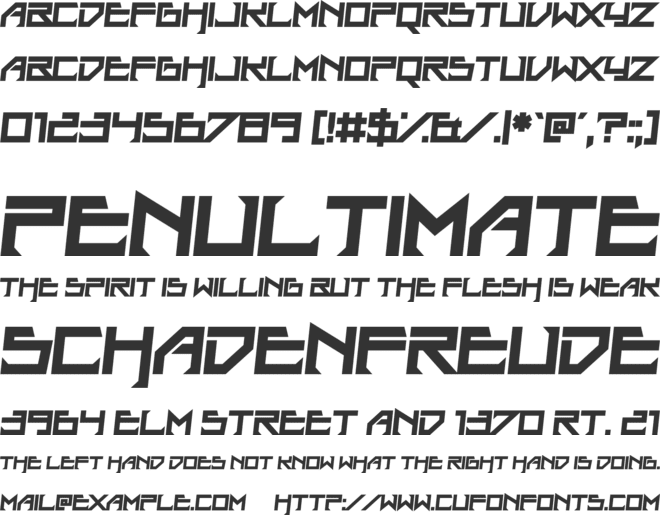 Cynosure font preview