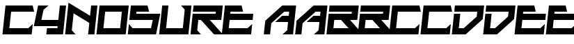 Cynosure font