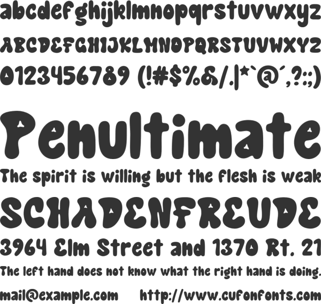 WR Wave Kind font preview