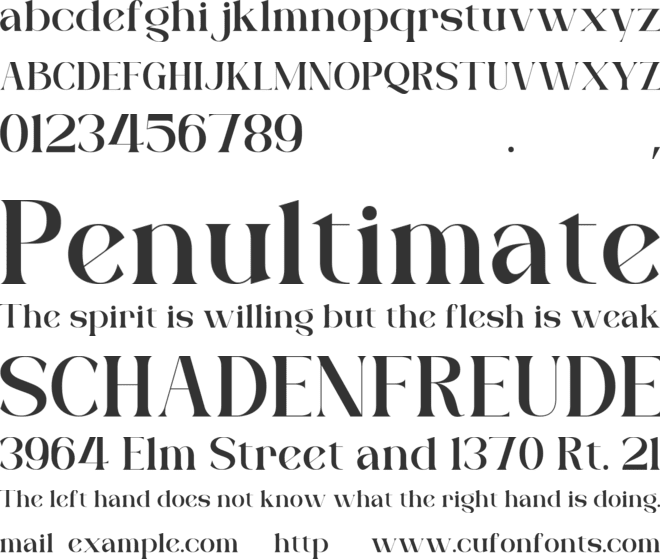 Rosavine font preview