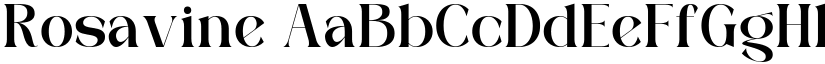 Rosavine font