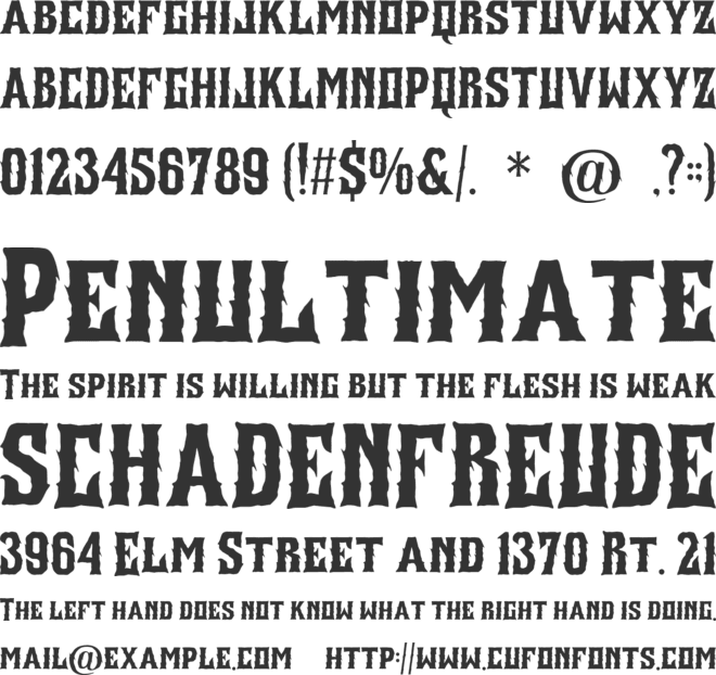 Krondos font preview