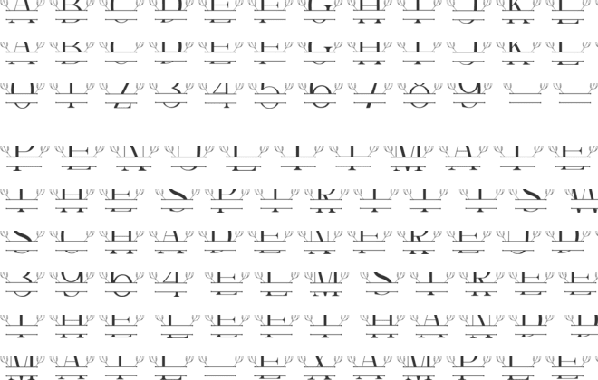 Gorgeous Floral Line Monogram font preview