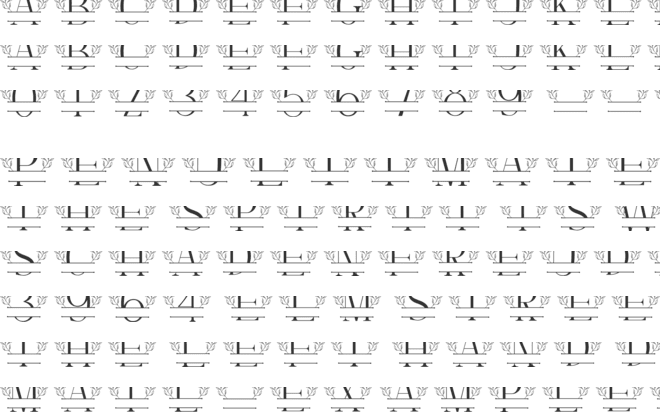 Rose Blossom Line Monogram font preview