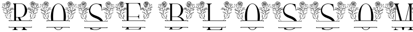Rose Blossom Line Monogram font