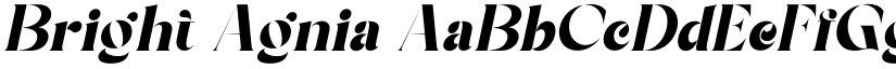 Bright Agnia font