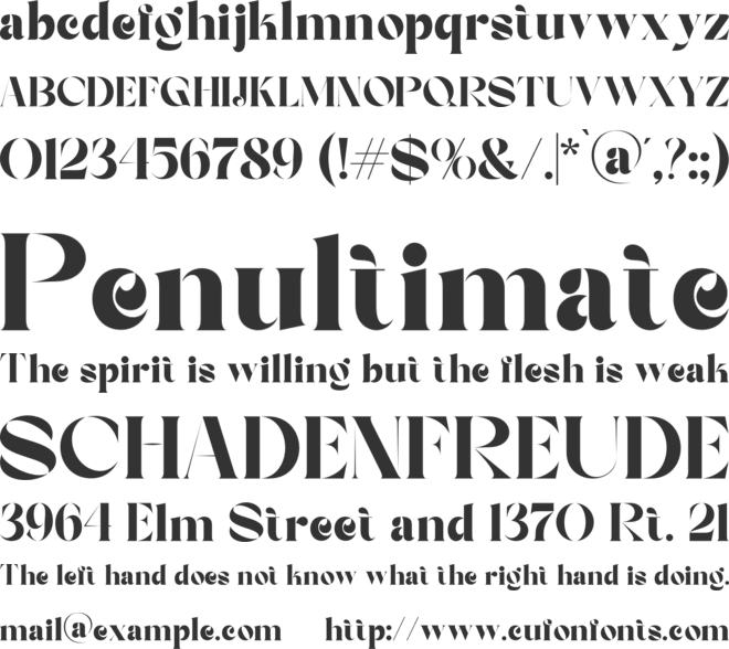 Bright Agnia font preview