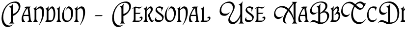 Pandion - Personal Use font