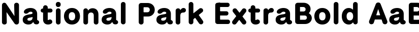 National Park ExtraBold font