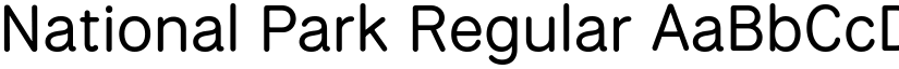 National Park Regular font