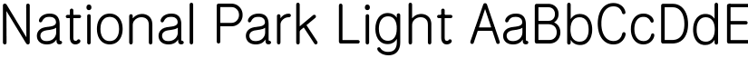 National Park Light font