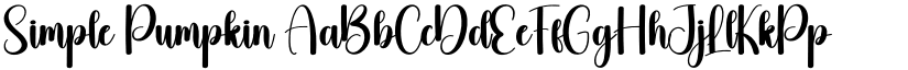 Simple Pumpkin font