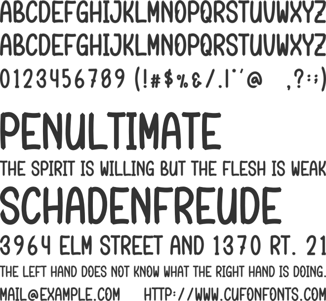 Night Witch font preview