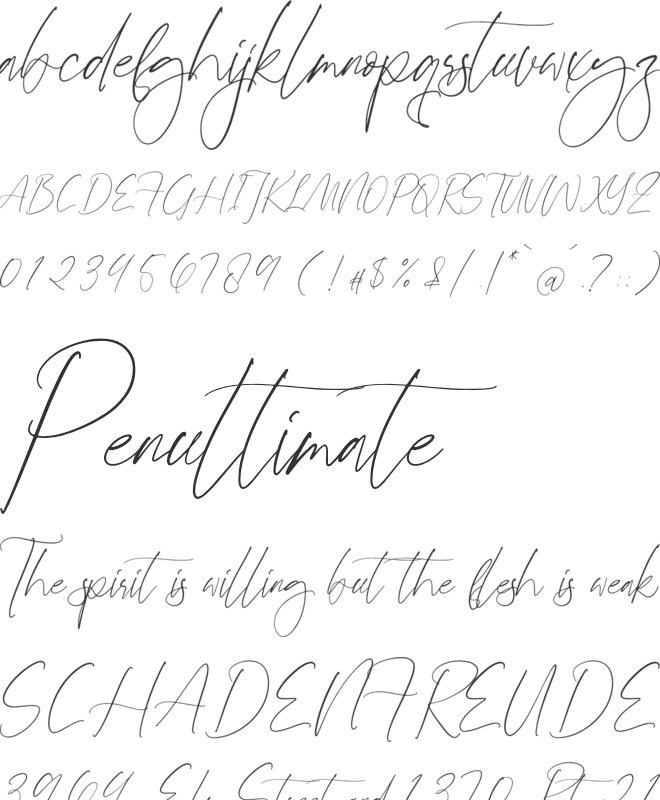 Butter Garden font preview