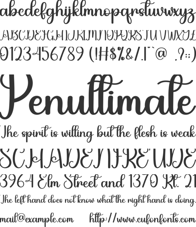 Sunday Valentine font preview