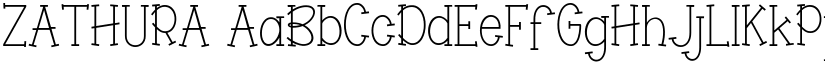 ZATHURA font