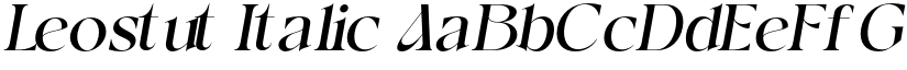 Leostut Italic font