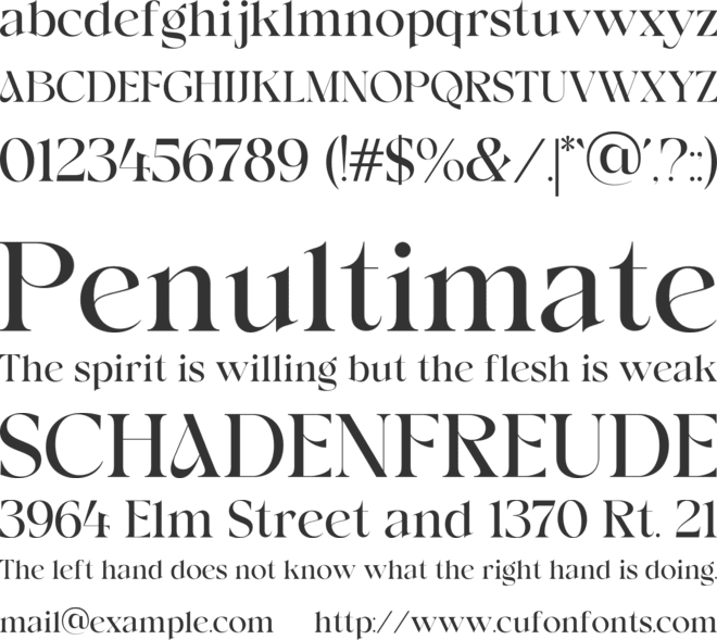 Leostut font preview