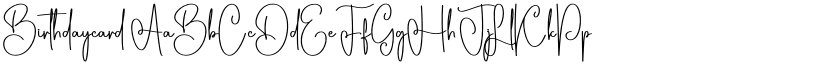 Birthdaycard font