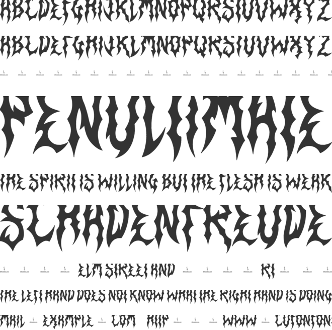 Masterbitch font preview