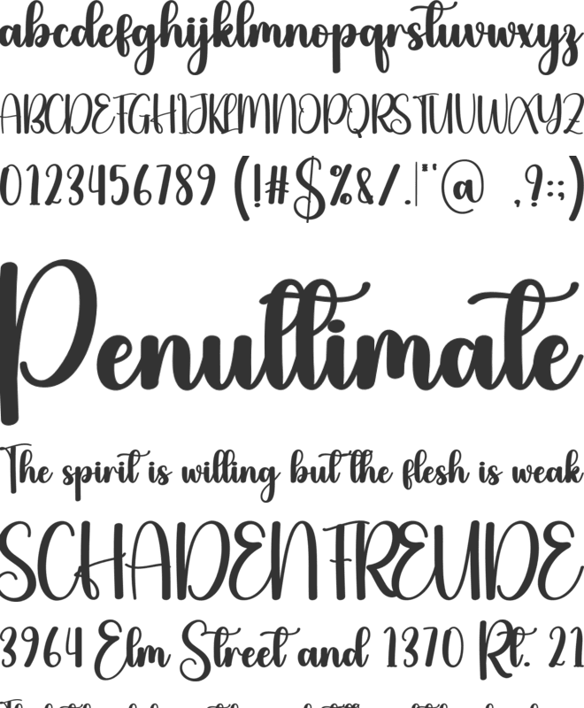 Highland font preview