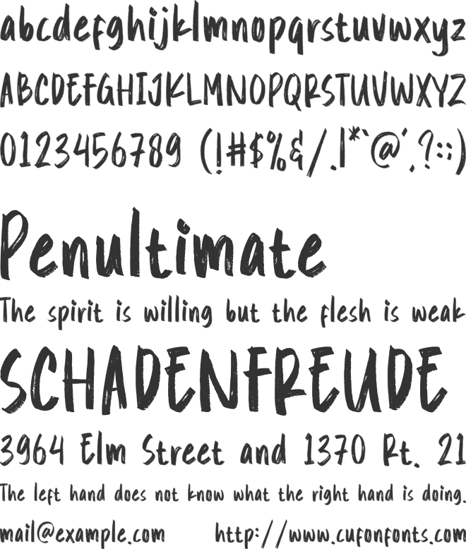 Jembrush font preview