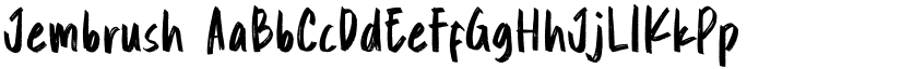 Jembrush font