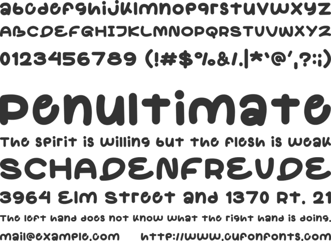 Kelomank font preview