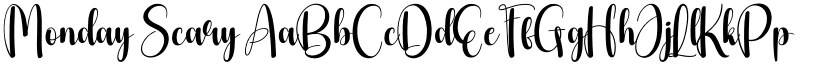 Monday Scary font
