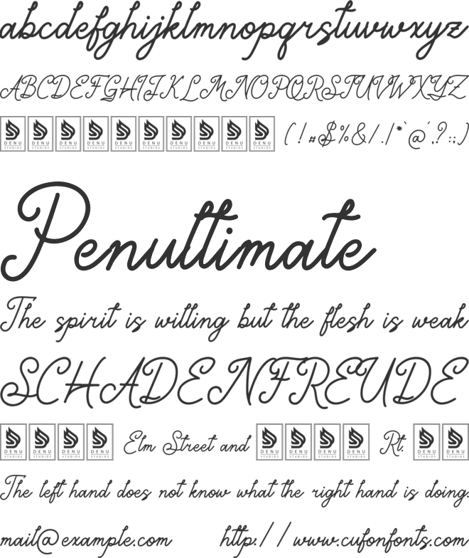 Marylona font preview