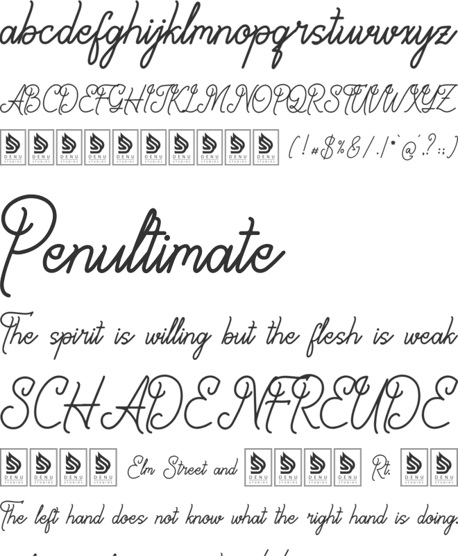 Stay Again font preview