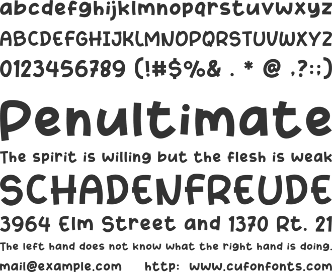 Howdy Frog font preview